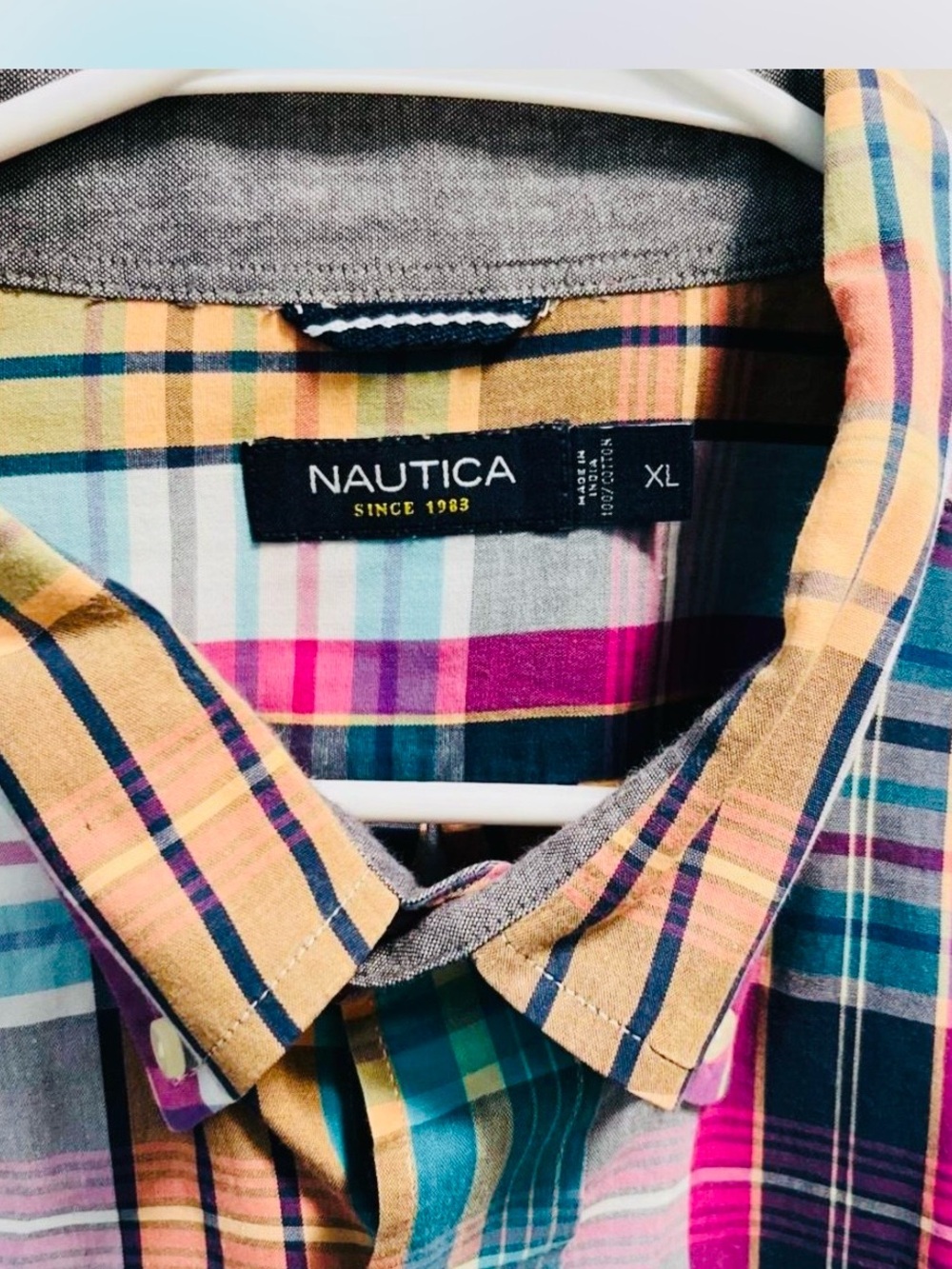 Nautica Multicolor Plaid Button-Down Shirt - Picture 3 of 7